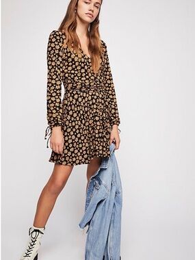 Free People Pradera Wrap Mini Dress